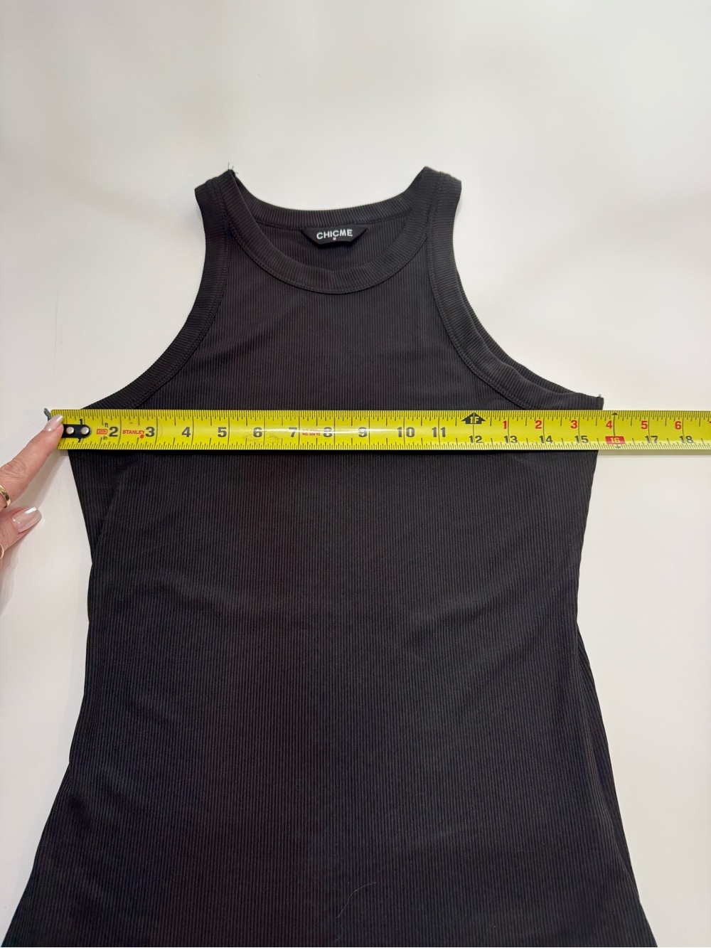 Chicme Black Ribbed Tank Top – Size Medium - Picture 3 of 7